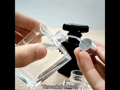 ग्लास मिस्ट स्प्रे 30ml 50ml लक्जरी ब्लैक खाली स्क्वायर परफ्यूम बोतल